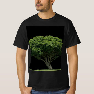 diseño de árbol en camiseta mangas cortas