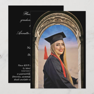 Diseño de arco grecorromano Foto invitación a fies