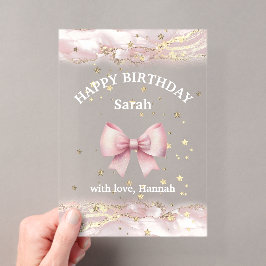 diseño de arco rosa Tarjeta de cumpleaños feliz