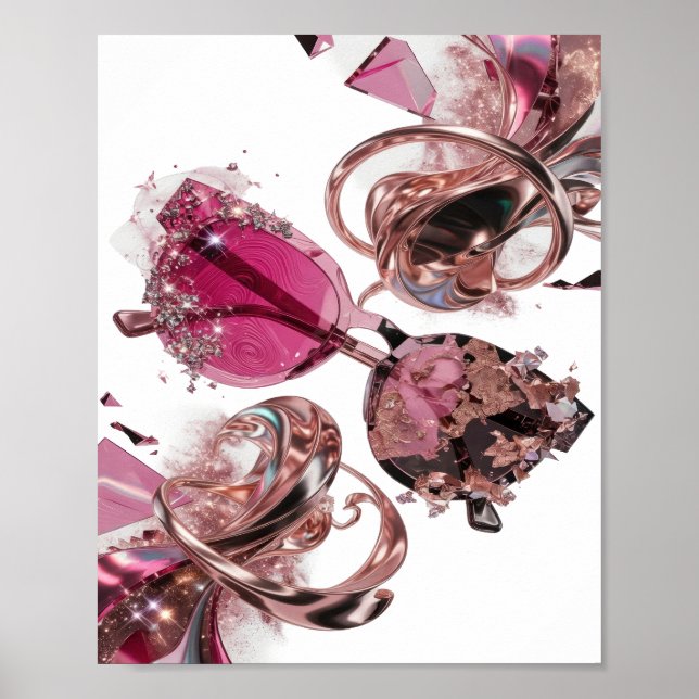 Diseño de ARTE ABSTRACTO Bold Silver v3 (Frente)