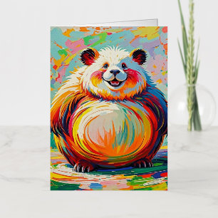 Diseño de arte abstracto colorido de oso panda gig