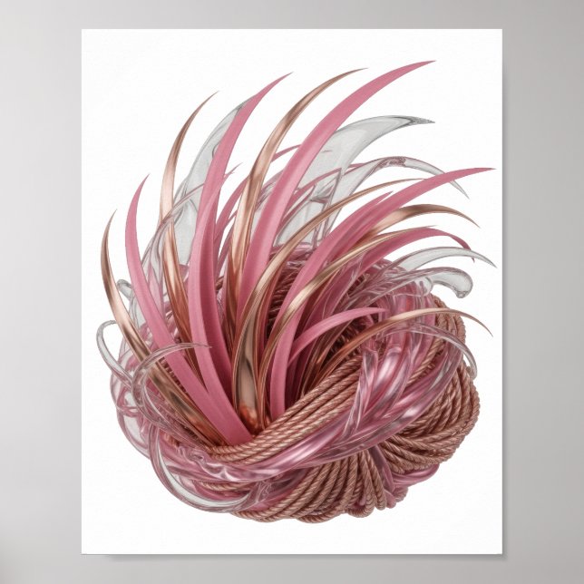 Diseño de ARTE ABSTRACTO de Plata Fresca (Frente)