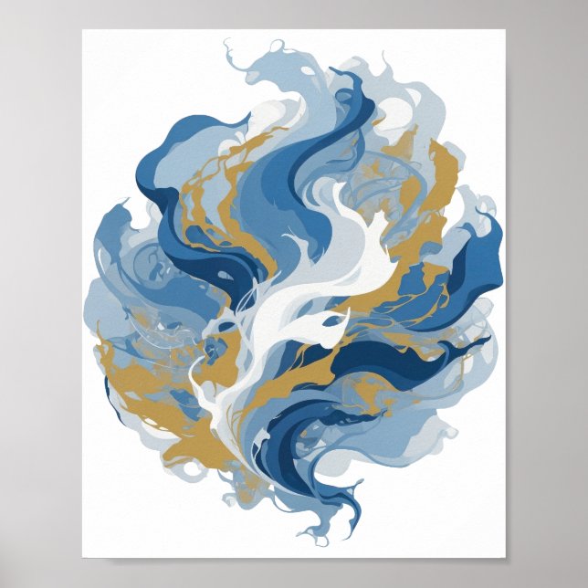 Diseño de ARTE ABSTRACTO de Plata Fresca v3 (Frente)