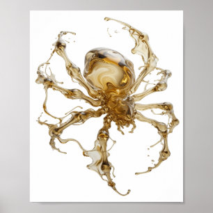 Diseño de arte abstracto dorado elegante