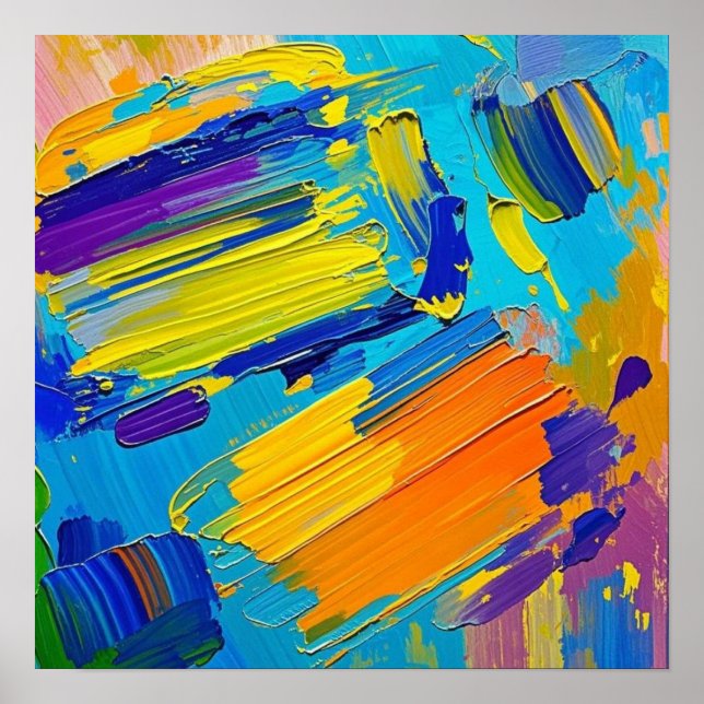 Diseño de arte abstracto expresivo para decoración (Frente)