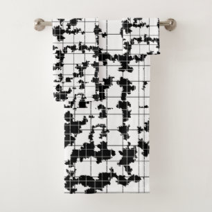 Diseño de arte abstracto orgánico blanco y negro