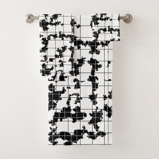 Diseño de arte abstracto orgánico blanco y negro (In situ)