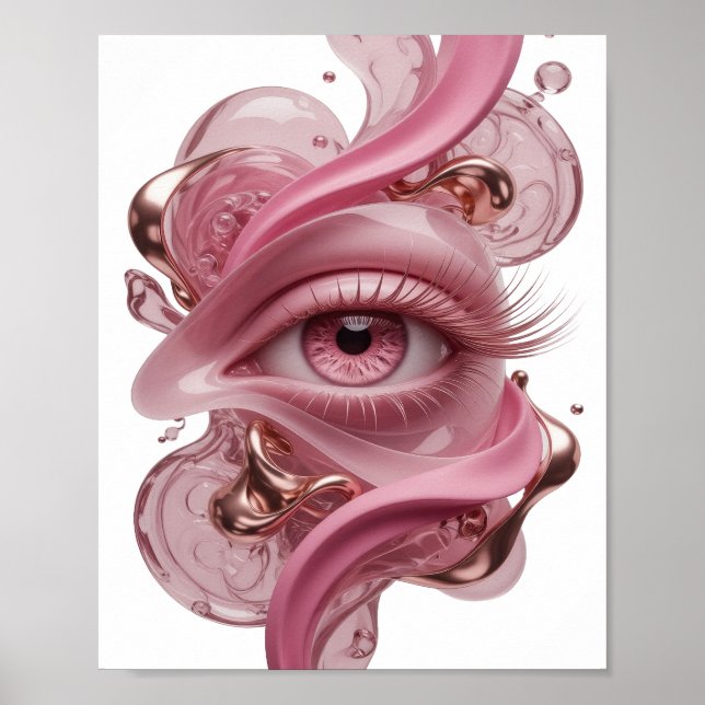 Diseño de ARTE ABSTRACTO plateado de moda (Frente)