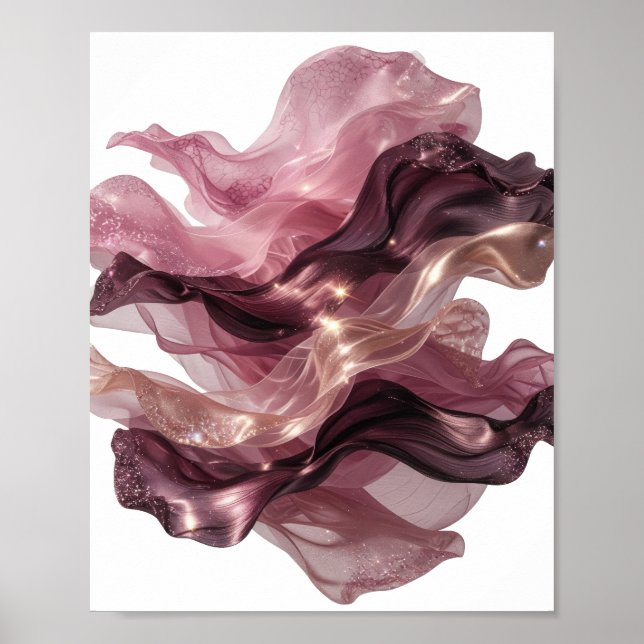 Diseño de arte abstracto Statement Silver (Frente)