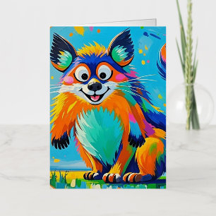 Diseño de arte animal abstracto colorido