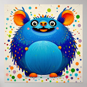 Diseño de arte animal abstracto expresivo colorido