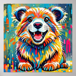 Diseño de arte animal con un estilo audaz y dinámi