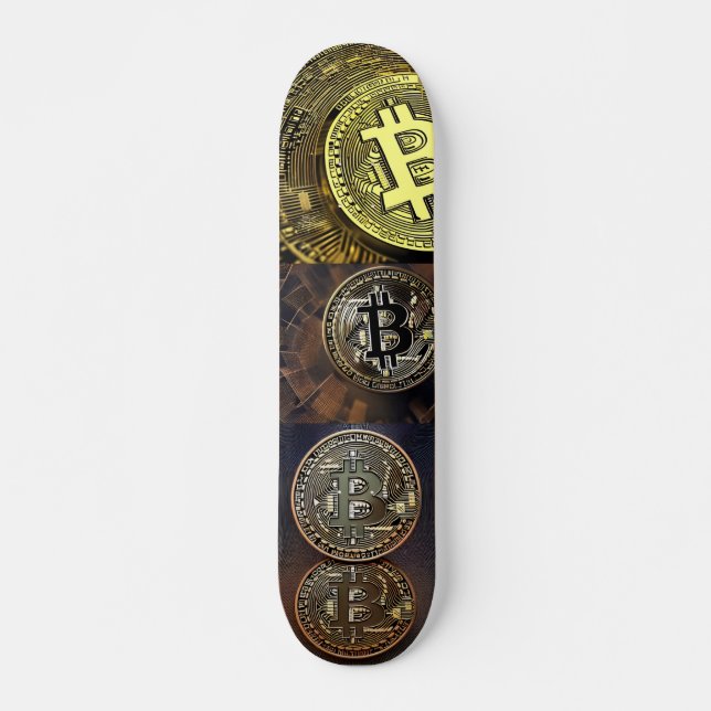 Diseño de arte Bitcoin en Skateboard (Anverso )