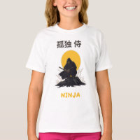 Diseño de Arte de Camiseta de Samurái Ninja Solita