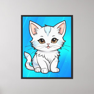 Diseño de arte de línea de dibujos animados de gat