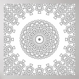 Diseño de Arte de Mandala de Motivo Circular Ornam
