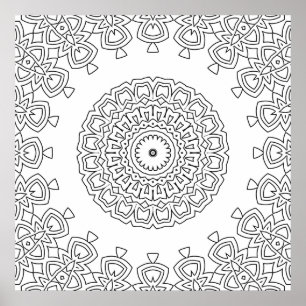 Diseño de Arte de Mandala de Motivo Circular Ornam