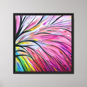 Diseño de Arte de Pared de Árbol Abstracto