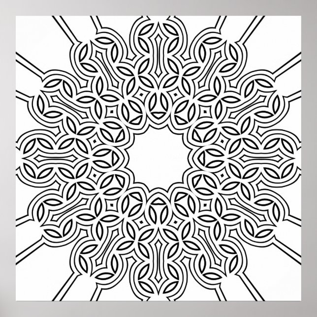 Diseño de Arte de Patrón de Mandala de Bucle de Pé (Frente)