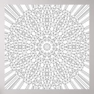 Diseño de Arte de Patrón de Mandala de Celosía en