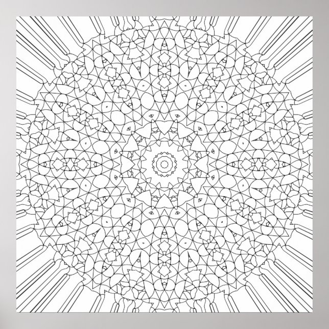 Diseño de Arte de Patrón de Mandala de Celosía en  (Frente)