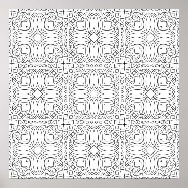 Diseño de Arte de Patrón de Simetría de Baldosas F (Frente)