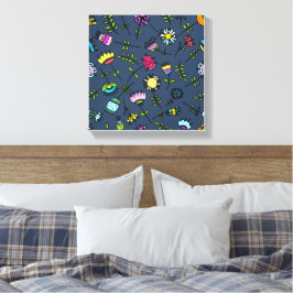 Diseño de Arte de Patrón Floral Caprichoso