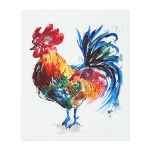 Diseño de arte de pollo con colorido animal Rega