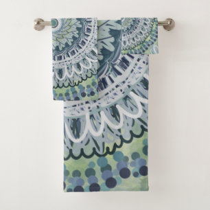 Diseño de arte de punto de mandala bohemio chic de