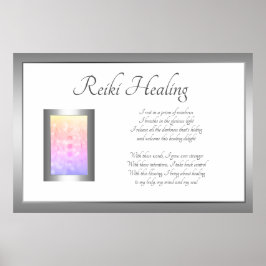 Diseño de arte de Reiki Healing Poem