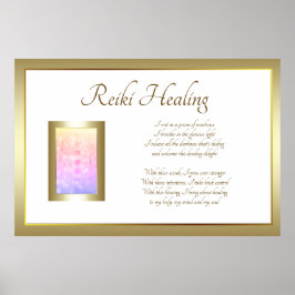 Diseño de arte de Reiki Healing Poem