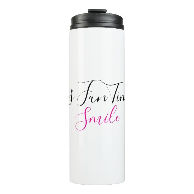 Diseño de arte de sonrisa divertida para botella d (Anverso)