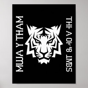 Diseño de arte de tigre de Muay Thai del boxeo de 