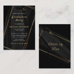 Diseño de arte enmarcado Invitación de graduación