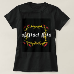 Diseño de Arte Floral Abstracto Camiseta de Flor