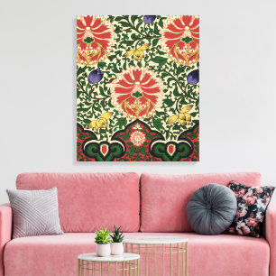 Diseño de Arte Floral Loto Rojo Chinoiserie de Owe