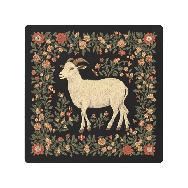 Diseño de arte folclórico y de cabra encantado (Anverso)