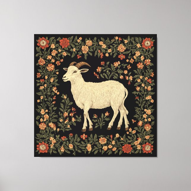 Diseño de arte folclórico y de cabra encantado (Anverso)