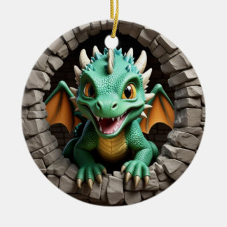 Diseño de arte innovador ornamento de bebé dragón