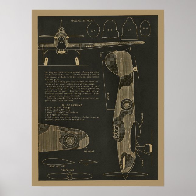 Diseño de arte para el avión huracán de aviación d (Frente)