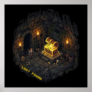 Diseño de Arte Pixelado de Mazmorra de Fantasía co