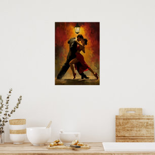 ✨Diseño de Arte Romántico de Pareja de Tango Elega