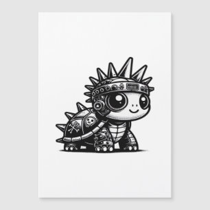 Diseño de Arte Vintage de Tortuga Cyborg Whimsigot