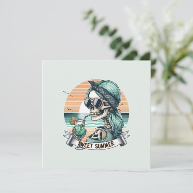 Diseño de atardecer retro de verano dulce (Anverso de pie)