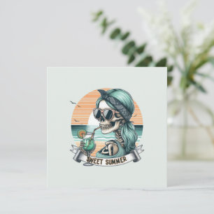 Diseño de atardecer retro de verano dulce