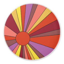 Diseño de atardecer - Sombras de Naranja - Pomo de