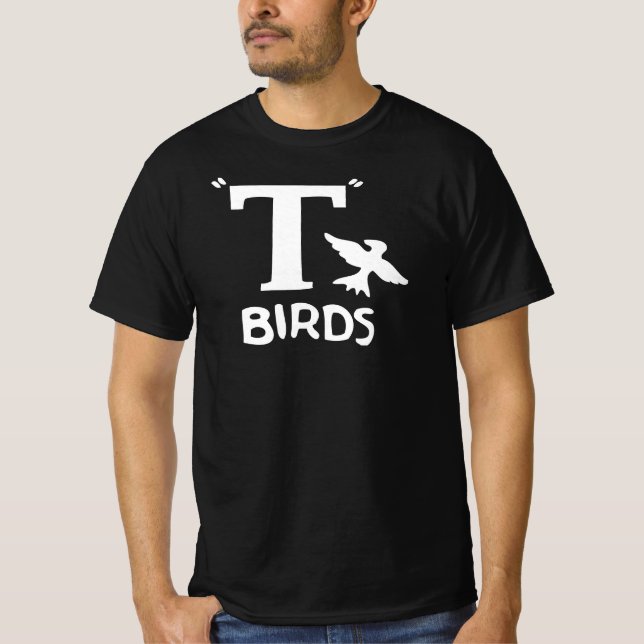 Diseño de aves T en una camiseta (Anverso)