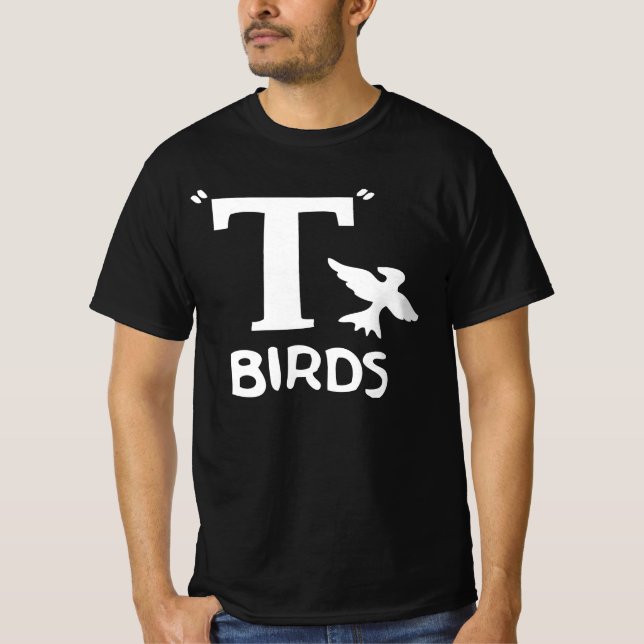 Diseño de aves T en una camiseta (Anverso)