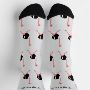 Diseño de avestruz de calcetines