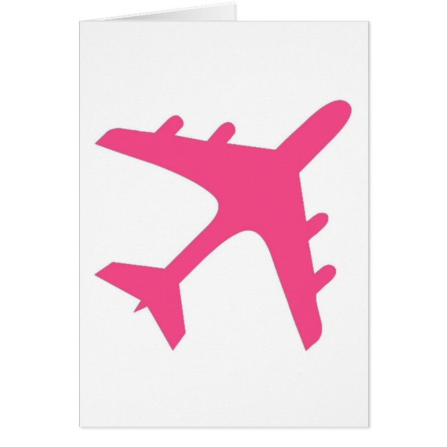 Diseño de avión blanco rosado (Frente)